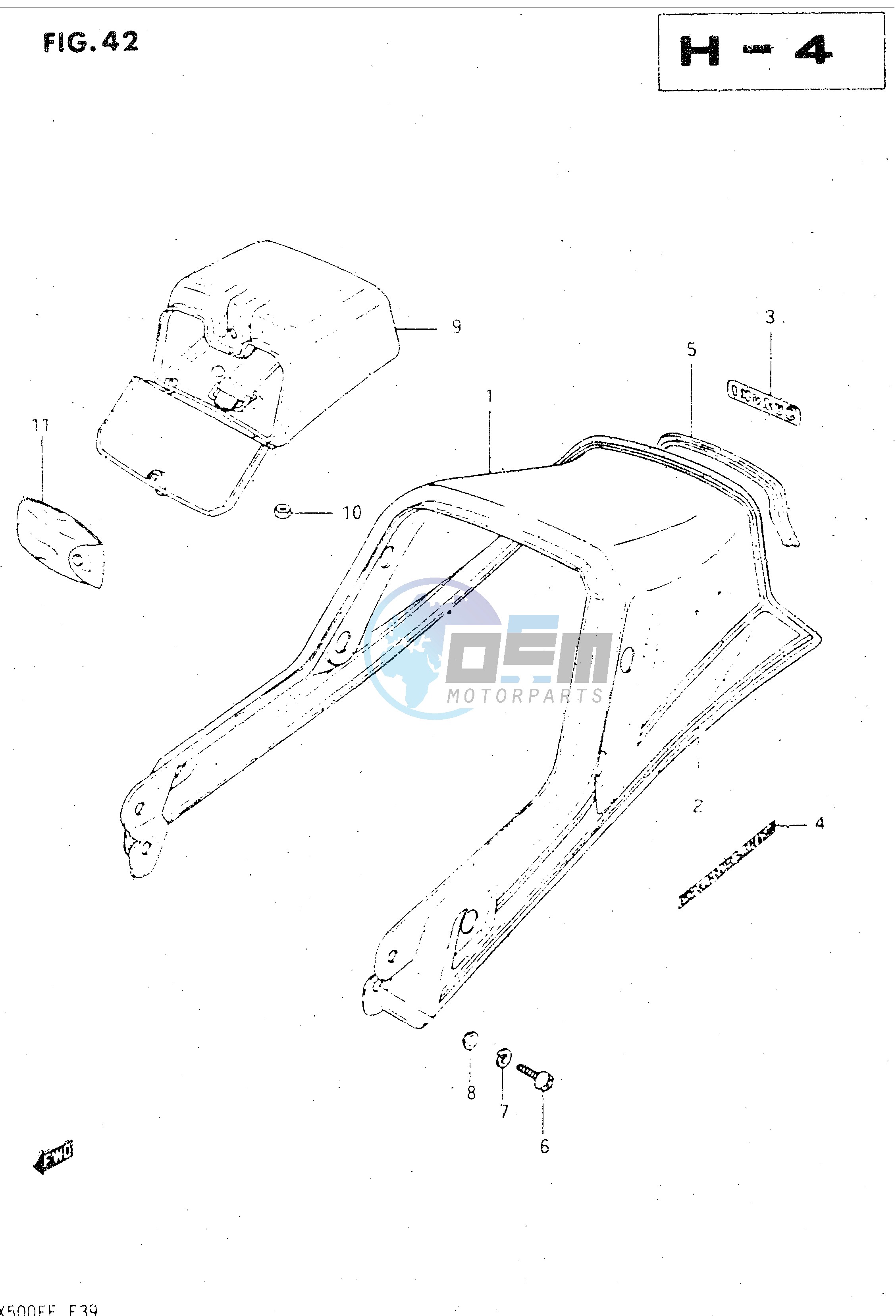 SEAT TAIL COVER (GSX500EF)