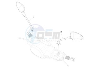 150 Sprint 4T 3V ie (NAFTA) drawing Driving mirror/s