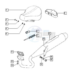 YOUNGST-R_25-45kmh_K4-K7 50 K4-K7 drawing Seat-luggage-exhaust