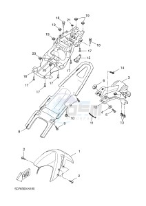 YZF-R125A YZF-R125 ABS R125 (5D7E) drawing FENDER