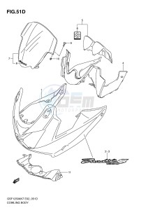 GSF1250 (E2) Bandit drawing COWLING (GSF1250SL0 SAL0)