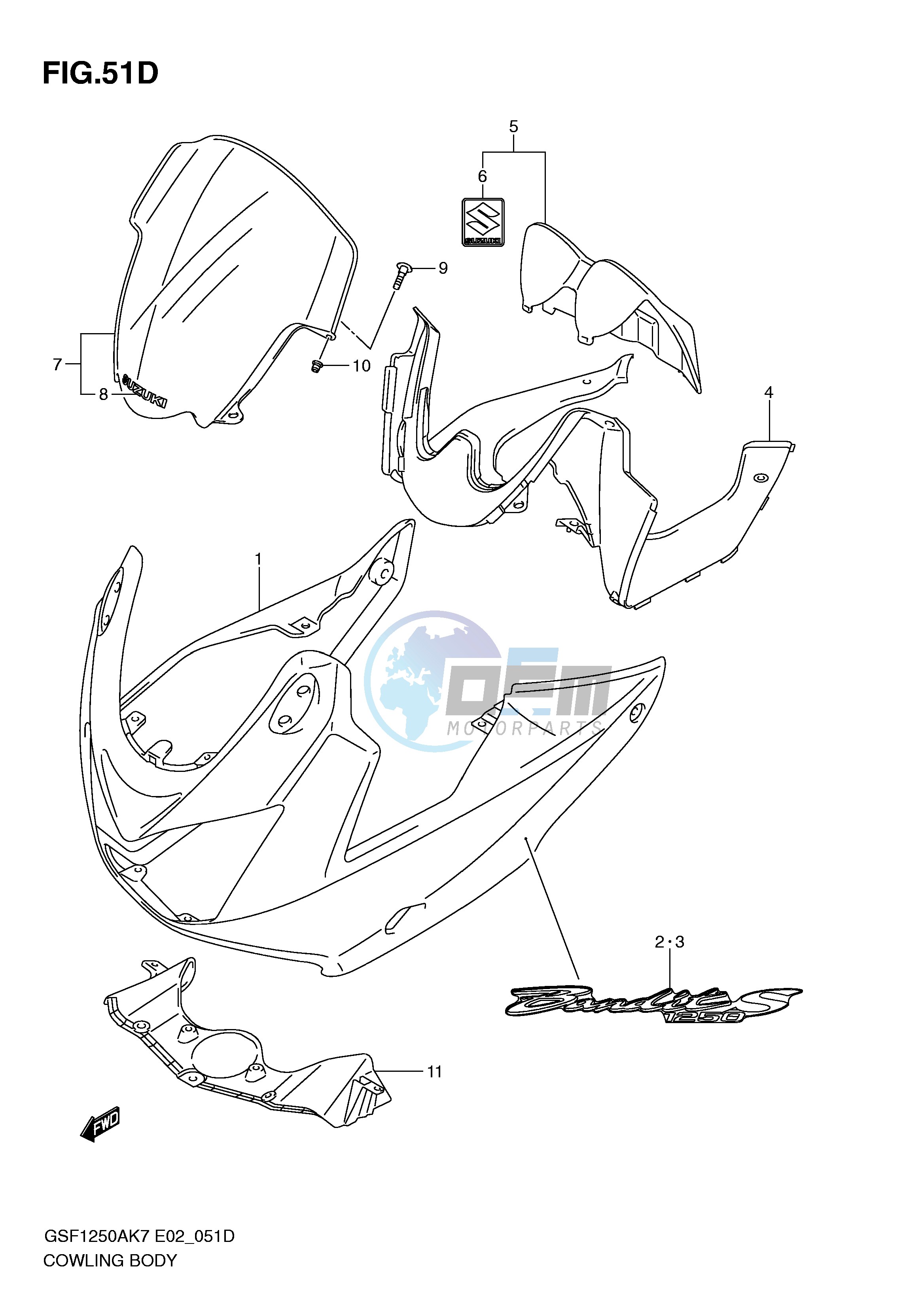 COWLING (GSF1250SL0 SAL0)