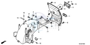 GL1800A Australia - (U) drawing REAR FENDER