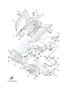 YFM700R YFM70RSBG RAPTOR 700R (2LS7) drawing REAR FENDER