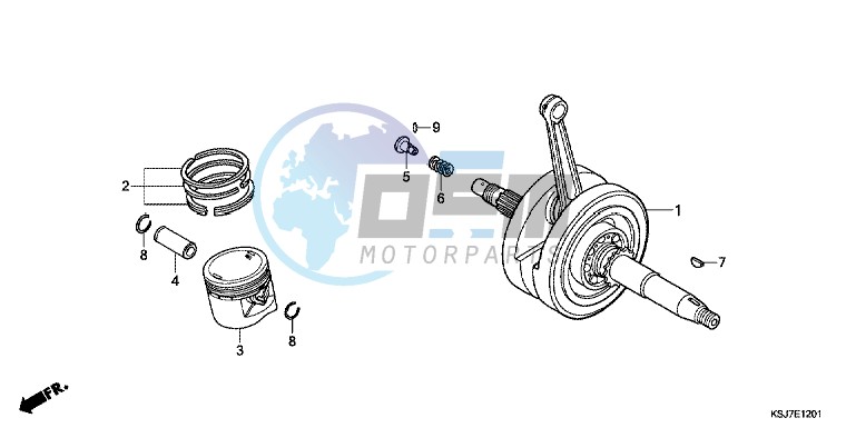 CRANKSHAFT/PISTON (CRF100F)