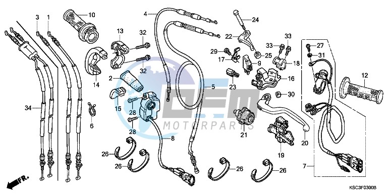 HANDLE LEVER/ SWITCH/ CABLE