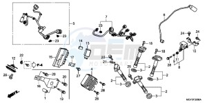 VFR800XC drawing SUB HARNESS