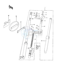 KD 100 M (M1-M4) drawing FRONT FORK