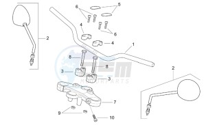 RS 125 Tuono drawing Handlebar