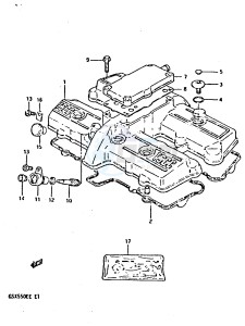 GSX550E (E1) drawing CYLINDER HEAD COVER