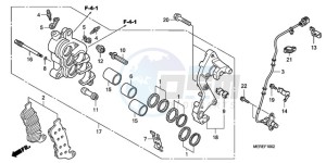 CBF600NA9 France - (F / ABS CMF) drawing FRONT BRAKE CALIPER (R.) (CBF600SA/NA)