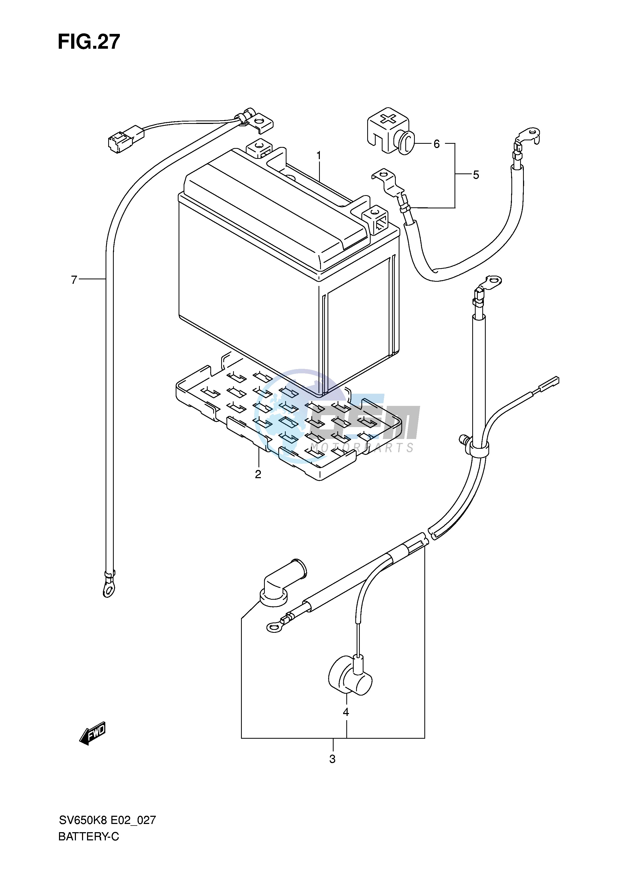 BATTERY (SV650 SV650U SV650S SV650SU)