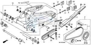 CBR600RA9 UK - (E / ABS) drawing SWINGARM