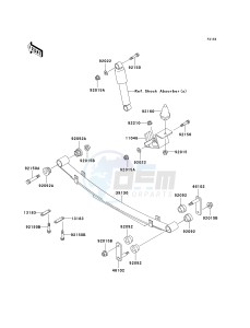 KAF620 G MULE 3000 (G1-G5) MULE 3000 drawing REAR SUSPENSION