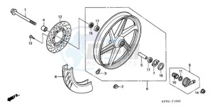 CBR125RWA Germany - (G / BLA) drawing FRONT WHEEL