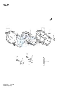 GSX650F (E21) Katana drawing SPEEDOMETER (GSX650FUL1 E24)