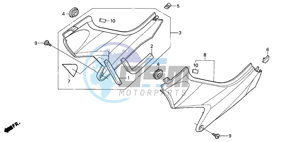 SIDE COVER (CB600F3/4/5/6)