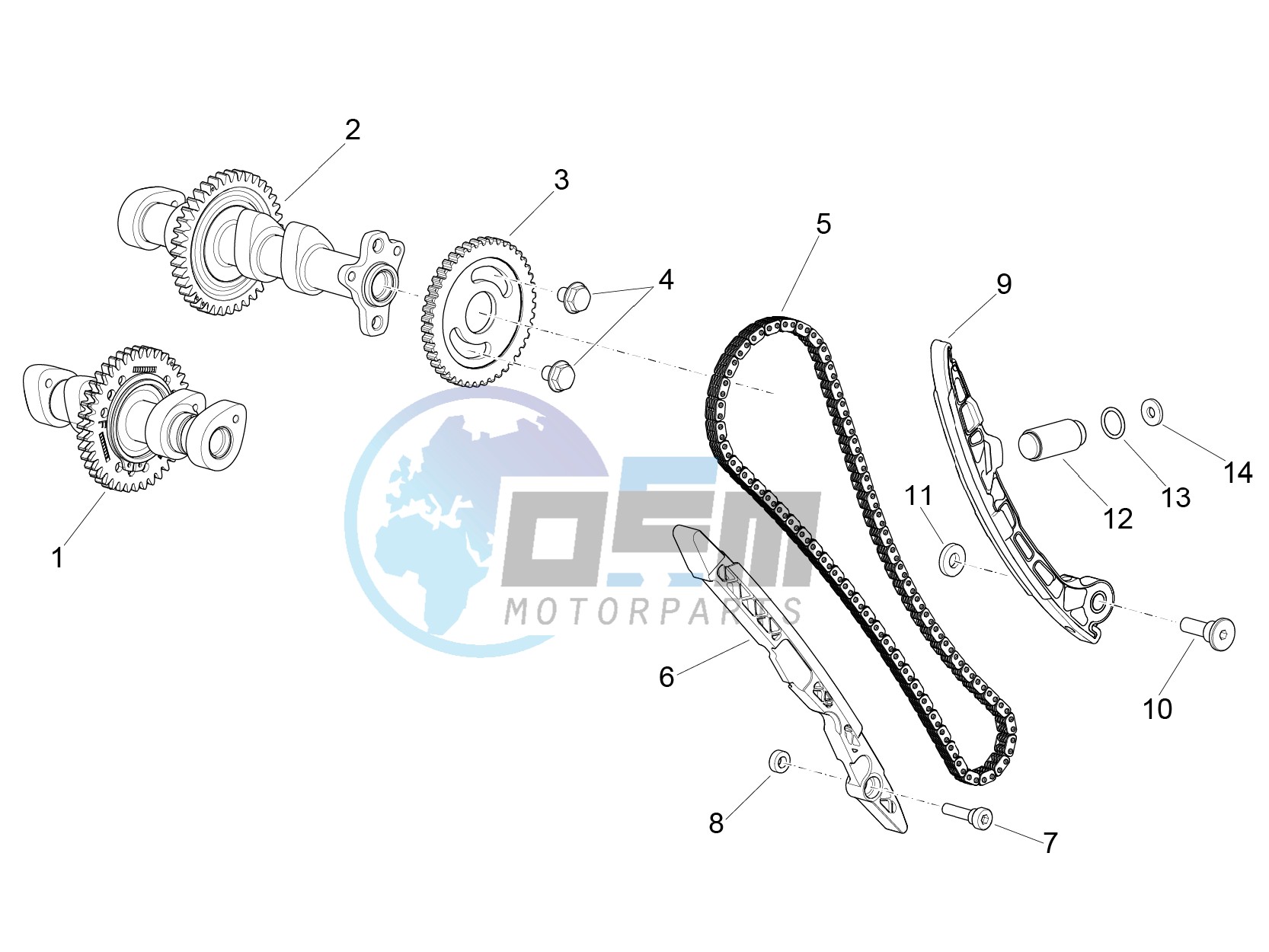 Front cylinder timing system