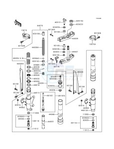 KX 500 E [KX500] (E4-E8) [KX500] drawing FRONT FORK -- KX500-E8- -