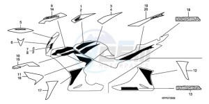 CBR125RWA Korea - (KO) drawing MARK/STRIPE (CBR125RW7/RW9/RWA)