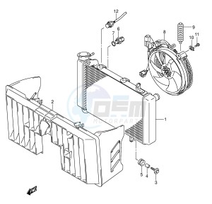 LT-Z400 (E19) drawing RADIATOR