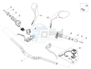 TUONO 1100 V4 FACTORY E4 SUPERPOLE ABS (EMEA-GSO) drawing Handlebar - Controls