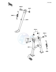 KZ 1100 L [LTD SHAFT] (L1) [LTD SHAFT] drawing STANDS