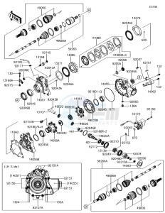 BRUTE FORCE 750 4x4i EPS KVF750HGF EU drawing Drive Shaft-Front