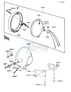 KZ 305 B [CSR BELT] (B1) [CSR BELT] drawing HEADLIGHT