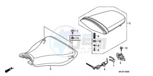 CBR600RR9 U / MME drawing SEAT