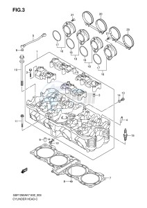 GSF1250 (E2) Bandit drawing CYLINDER HEAD