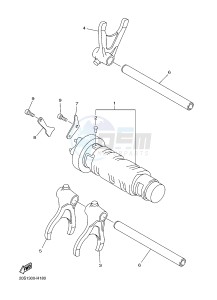 XJ6FA 600 DIVERSION F (ABS) (1DG5 1DG6) drawing SHIFT CAM & FORK