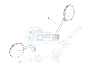 Liberty 125 4t Delivery e3 Single drawing Mirrors