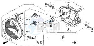 XL700VA drawing HEADLIGHT