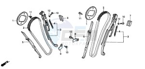 VT750C drawing CAM CHAIN/TENSIONER