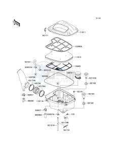 KVF 650 A [PRAIRIE 650 4X4] (A1) [PRAIRIE 650 4X4] drawing AIR CLEANER