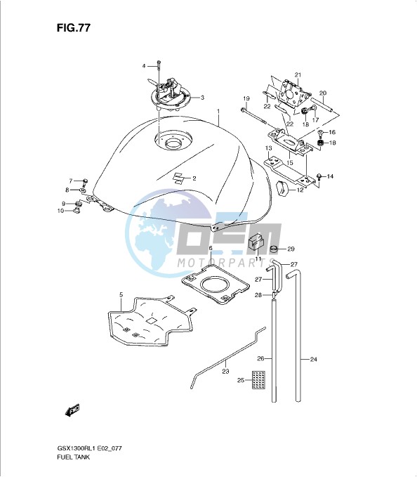 FUEL TANK (GSX1300RL1 E24)