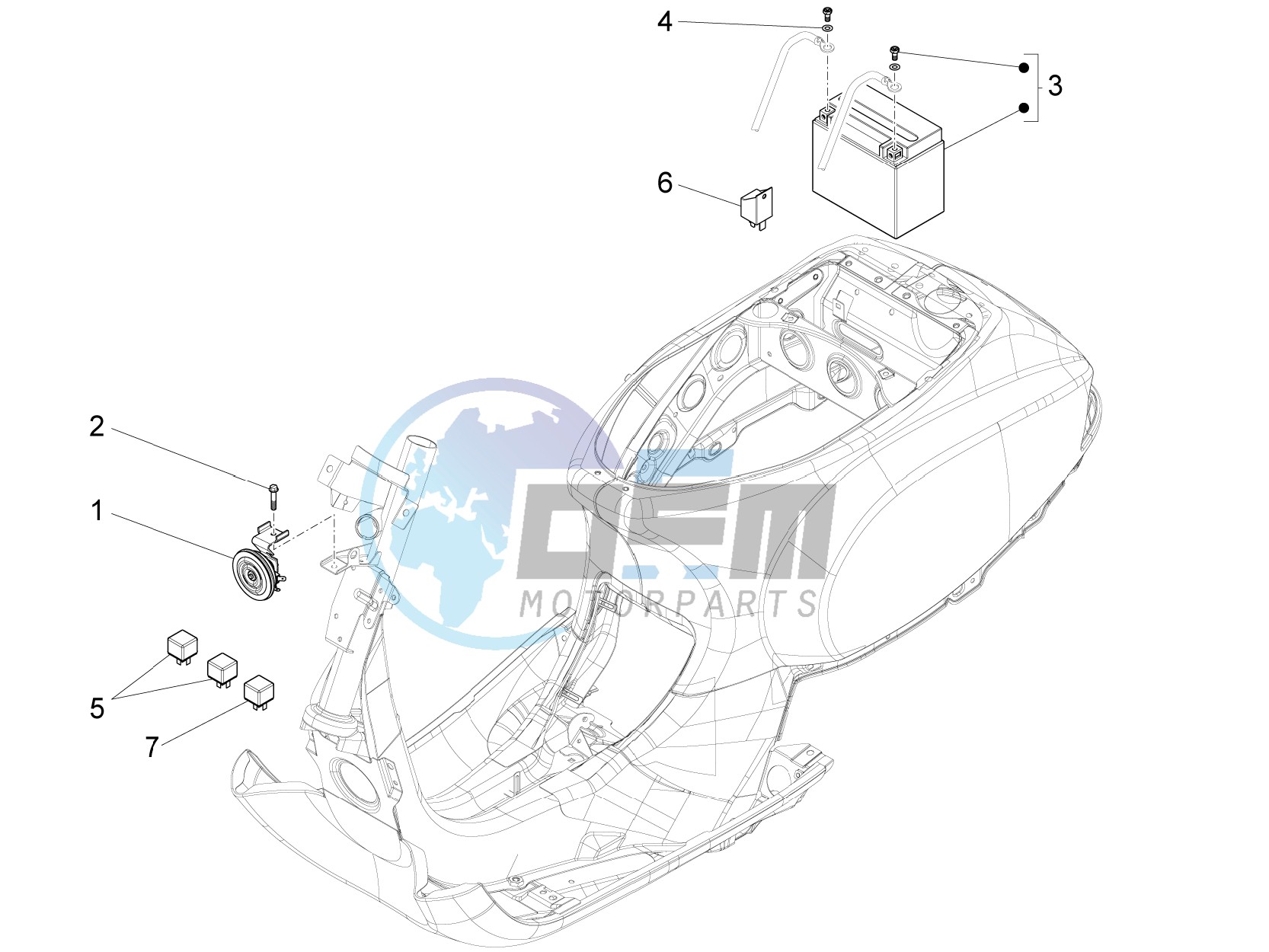 Remote control switches - Battery - Horn