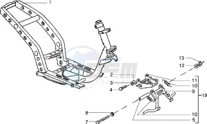 NRG 50 Extreme ZAPC220-210 drawing Chassis - Central stand