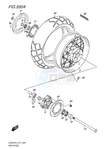 DL650X ABS V-STROM EU drawing REAR WHEEL