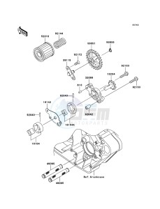 KX250F KX250T7F EU drawing Oil Pump