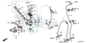 CRF1000DG CRF1000 - Africa Twin - Dual Clutch Europe Direct - (ED) drawing FR. BRAKE MASTER CYLINDER (CRF1000A/CRF1000D)