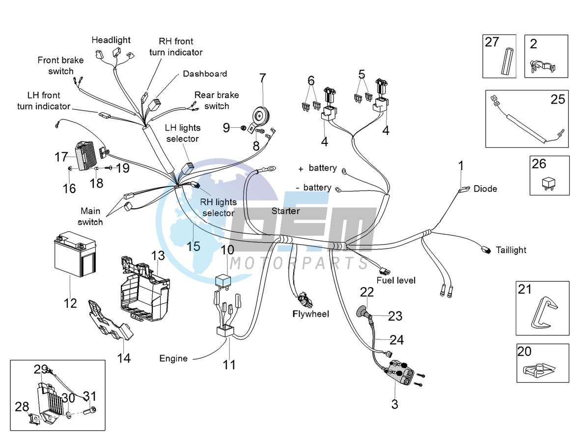 Front electrical system