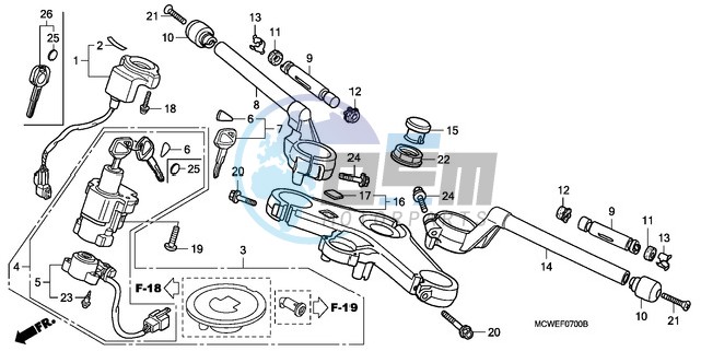 HANDLE PIPE/TOP BRIDGE