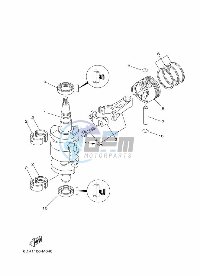 CRANKSHAFT--PISTON