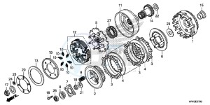 TRX500FM2F TRX500FM U drawing CLUTCH