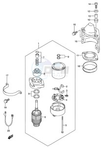 DT 115 drawing Starting Motor (2000 to 2001)