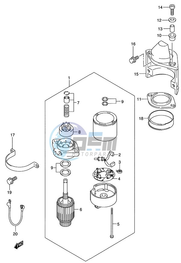 Starting Motor (2000 to 2001)