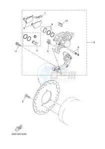 YP250R X-MAX 250 (2DL4 2DL4 2DL4) drawing REAR BRAKE CALIPER