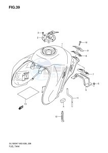 DL1000 (E3-E28) V-Strom drawing FUEL TANK (MODEL K7 K8)